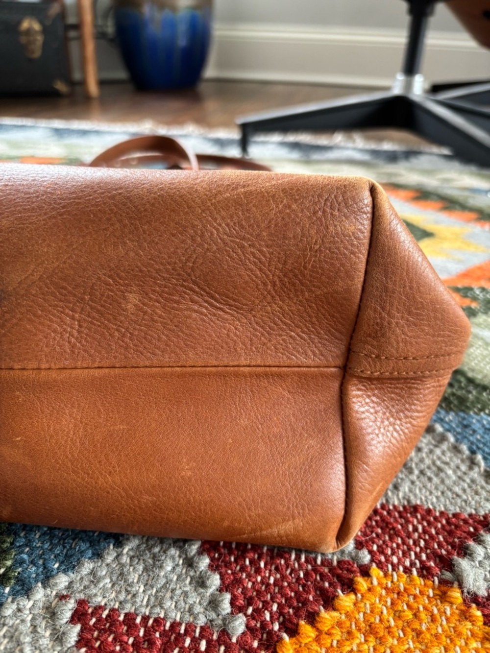 Madewell Zip-Top Transport Carryall Tote in English Saddle Brown - Picture 6 of 8